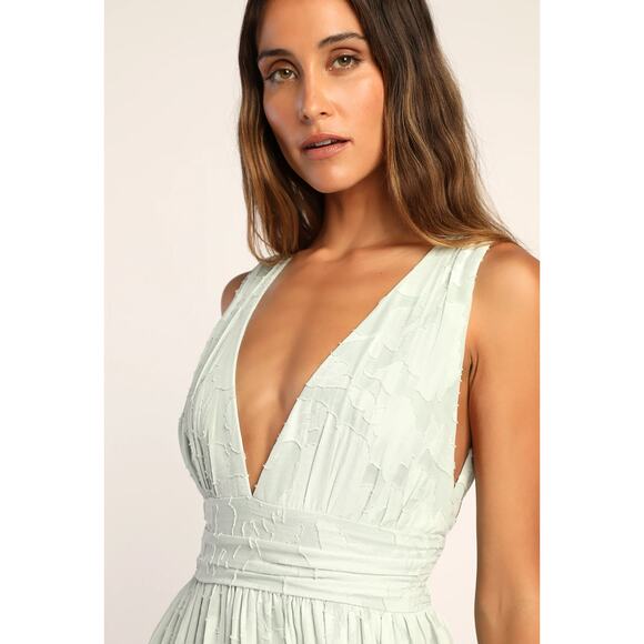 Lulus Sweet Sophistication Sage Green Burnout Floral Maxi Dress - Picture 5 of 15